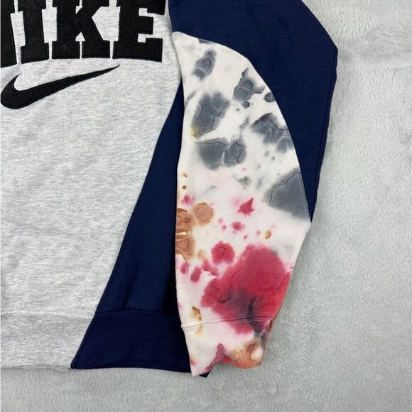 Nike Rework Crewneck - Navy Blue/Grey Tie-Dye - Size L (Fits Smaller) - Picture 12 of 12